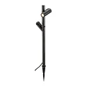 SLV gorund spike luminaire HELIA SLIM POLE DOUBLE with plug IP65, black