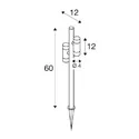 SLV gorund spike luminaire HELIA SLIM POLE DOUBLE with plug IP65, black
