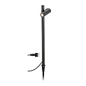 Armatuur met grondpen HELIA SLIM POLE SINGLE met Stekker IP65, zwart