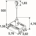 SLV light strip system cord suspension eyelet EASYLIGHT, black