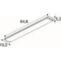 SLV Lichtbalk BATTEN FLAT P 600 27 830/840/850 ML, DALI2 WH IP44, wit dimbaar 12W 1505lm 3000|5000K CRI 80-89 6.46cm