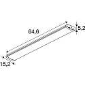 SLV Lichtbalk BATTEN FLAT P 600 27 830/840/850 ML, DALI2 WH IP44, wit dimbaar 12W 1505lm 3000|5000K CRI 80-89 6.46cm