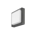 SLV outdoor wall luminaire AINOS SLIDE WL PHASE CCT square, CCT Switch IP65, black dimmable