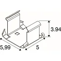 SLV Montageklem RETRO Q-STIN T5, Q-STIN T8, VLG T5, VLG T8, zilver