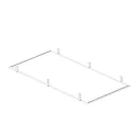 Inbouwframe PANEL P | PAVANNO, wit