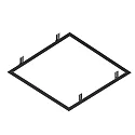 Inbouwframe PANEL P | PAVANNO, zwart