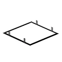 Inbouwframe PANEL P | PAVANNO, zwart