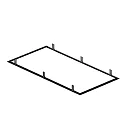 Inbouwframe PANEL P | PAVANNO, zwart