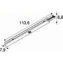 SLV Noodlicht EASYLIGHT 1000 rond IP20, zwart dimbaar