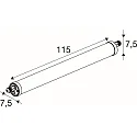SLV Armatuur voor vochtige ruimten TUBULAR P 120 IP66, wit dimbaar