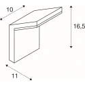 SLV outdoor wall luminaire ORDI WL CCT Switch, switchable IP54, anthracite 