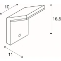 SLV outdoor wall luminaire ORDI WL SENSOR with sensor, CCT Switch, switchable IP54, anthracite 