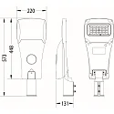 SLV Paaltoparmatuur STREET A MICRO IP66, grijs 
