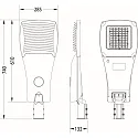 SLV Paaltoparmatuur STREET A MIDI IP66, grijs 