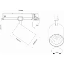 SLV 3-phase spot TRACKSPOT P swivelling, suitable for VDU workstation IP20, white dimmable