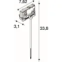 SLV adapter BATTEN INDUSTRY C+P, white