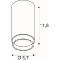 Onbouwdownlight GRIP! L CL QPAR51 stijf, met Lamphouder GU10 IP20, brons, zwart