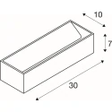 SLV wall luminaire LOGS IN L WL DALI DALI controllable IP20, white dimmable