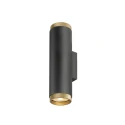 SLV Wandarmatuur GRIP! L WL UP/DOWN up / down, 2-vlams, direct / indirect GU10 IP20, goud, zwart