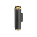 SLV Wandarmatuur GRIP! L WL UP/DOWN up / down, 2-vlams, direct / indirect GU10 IP20, goud, zwart