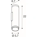 SLV Wandarmatuur GRIP! L WL UP/DOWN up / down, 2-vlams, direct / indirect GU10 IP20, goud, zwart