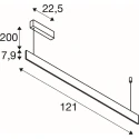 SLV Pendelarmatuur LINIUS 120 PD PHASE ROSETTE met Plafondcup IP20, messing dimbaar