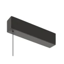 SLV Pendelarmatuur LINIUS 150 PD DALI ROSETTE DALI aanstuurbaar, met Plafondcup IP20, zwart dimbaar