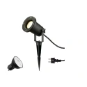 Lamp met grondpen BIG NAUTILUS SET GU10 2700K Set van 1, met Stekker, met Lamphouder GU10 IP44/IP65, zwart dimbaar