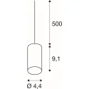 3-fase Pendelarmatuur FITU PD 3PH SET ST64 Set van 1, met Lamphouder E27 IP20, zwart dimbaar