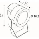SLV outdoor spot PL-BEAM PRO M SP DALI 23° 2200K DALI controllable IP66, anthracite