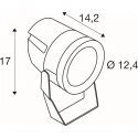 SLV outdoor spot PL-BEAM PRO S SP DALI 64° 3000K DALI controllable IP66, anthracite