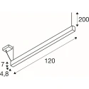SLV Pendelarmatuur GLENOS® 2.0 PD 120CM DALI aanstuurbaar, UGR < 19 IP20, wit dimbaar