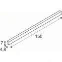 SLV wall luminaire GLENOS® 2.0 CL 150CM DALI UGR22 IP20, white dimmable