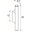 SLV wall luminaire GRIP! S WL PHASE UP/DOWN 2 flames, rigid, direct / indirect IP20, black, white dimmable
