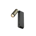 SLV wall recessed luminaire GRIP! S WL ON-OFF with switch, adjustable IP20, bronze, black 