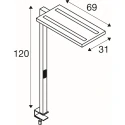 Tafelarmatuur WORKLIGHT 2.0 TL UP/DOWN met Touch-Dimmer, UGR < 13, met tabel klem IP20, wit dimbaar