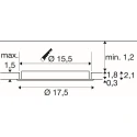 SLV Plafondinbouwarmatuur SENSER 2.0 18 RL ROUND PHASE CCT hoekig, CCT Switch IP20, wit dimbaar