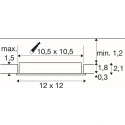 SLV ceiling recessed luminaire SENSER 2.0 12 RL SQUARE DALI CCT square, DALI controllable, CCT Switch IP20, white dimmable