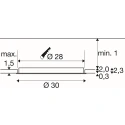 SLV ceiling recessed luminaire SENSER 2.0 30 RL ROUND DALI CCT round, DALI controllable, CCT Switch IP20, white dimmable