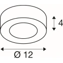 SLV Wand- en plafondarmatuur SENSER 2.0 12 CW ROUND PHASE CCT rond, CCT Switch IP20, wit dimbaar