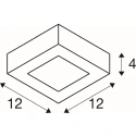 SLV wall and ceiling luminaire SENSER 2.0 12 CW SQUARE PHASE CCT square, CCT Switch IP20, white dimmable
