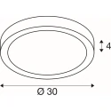 SLV Wand- en plafondarmatuur SENSER 2.0 30 CW ROUND PHASE CCT rond, CCT Switch IP20, wit dimbaar