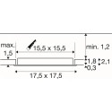 Plafondinbouwarmatuur SENSER 2.0 18 RL ROUND DALI CCT hoekig, DALI aanstuurbaar, CCT Switch IP20, wit dimbaar
