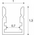 SLV surface profile SURFACE LEDSTRIP PROFIL XS
