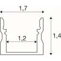 SLV surface profile SURFACE LEDSTRIP PROFIL S
