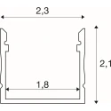 SLV Opbouwprofiel SURFACE LEDSTRIP PROFIL