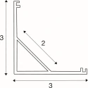 SLV corner profile CORNER LEDSTRIP PROFIL M