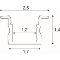 SLV recessed profile RECESSED LEDSTRIP PROFIL S