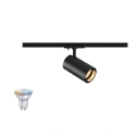 1-fase Spot ASTO TUBE SMART SET 1PH GU10 TW Set van 1, Tunable White, met Lamphouder GU10 IP20, zwart dimbaar