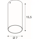 Plafondarmatuur ASTO TUBE SMART SET CL SINGLE GU10 1-vlams, Set van 1, met Lamphouder GU10 IP20, zwart dimbaar